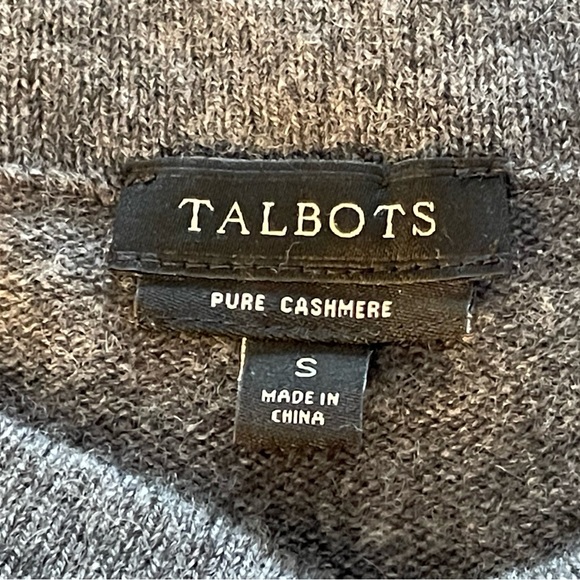 Talbots Gray Pure Cashmere Sweater Size S - Picture 9 of 10